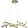 Quill 45 1/4" Wide Platinum LED Kitchen Island Light Pendant