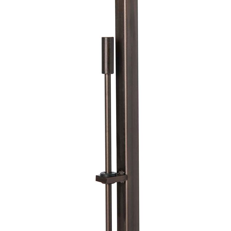 Image 3 Quill 76.8" Dark Smoke Torchiere With Modern Brass Shade more views