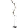 1_Quill Dark Smoke with Modern Brass LED Torchiere Floor Lamp