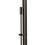 3_Quill Dark Smoke with Modern Brass LED Torchiere Floor Lamp more views
