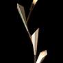 4_Quill Dark Smoke with Modern Brass LED Torchiere Floor Lamp more views