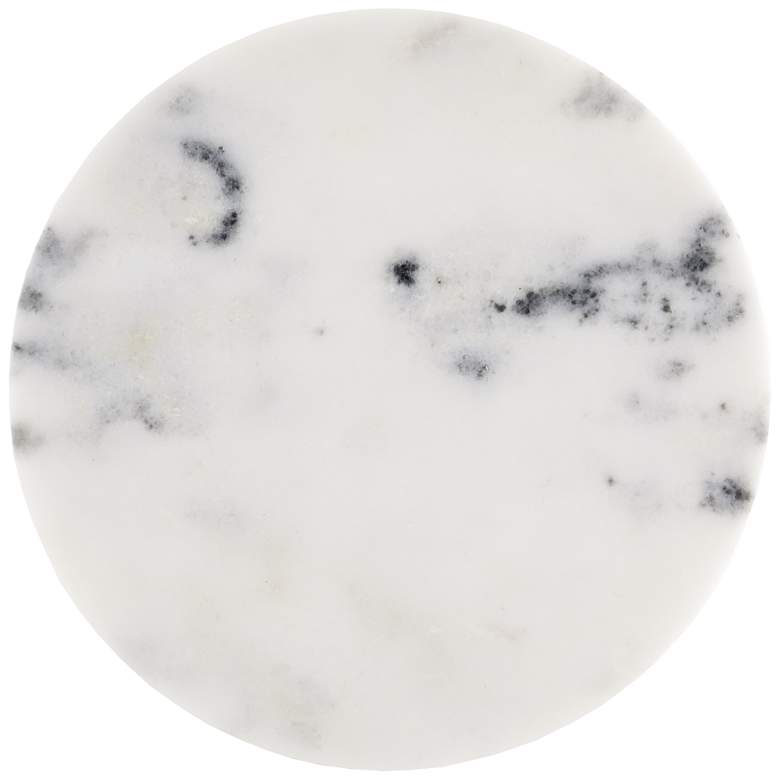 Image 3 Quince White Marble Accent Table more views