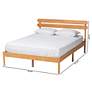 Quincia Sandy Brown Wood Queen Size Platform Bed
