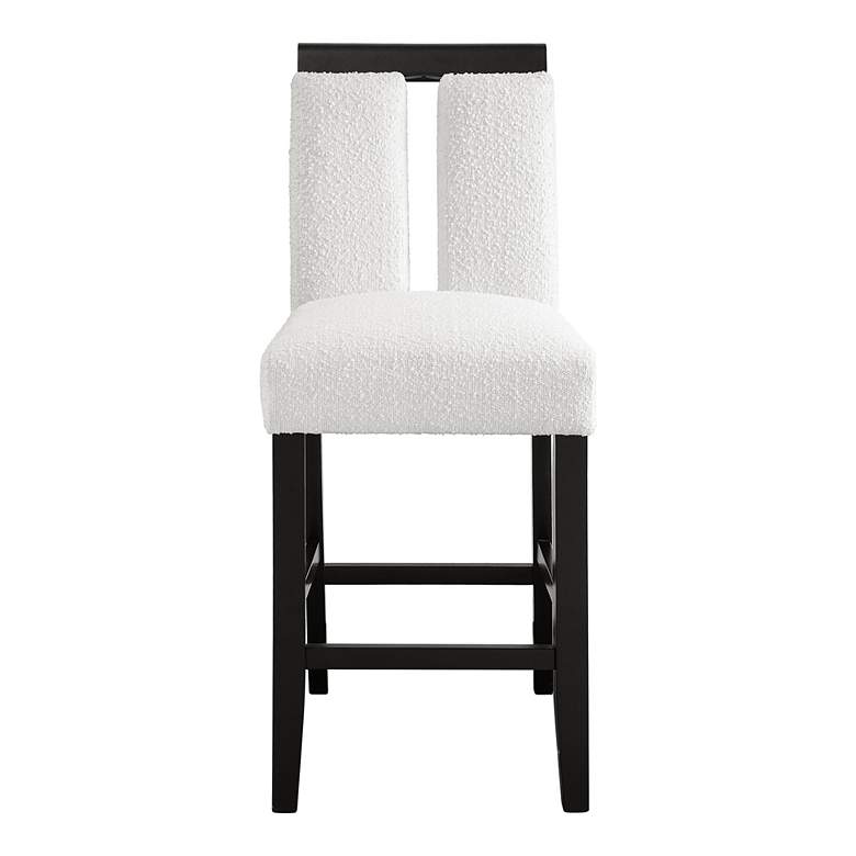 Image 4 Quincie 27 inch White Boucle Fabric Counter Stools Set of 2 more views