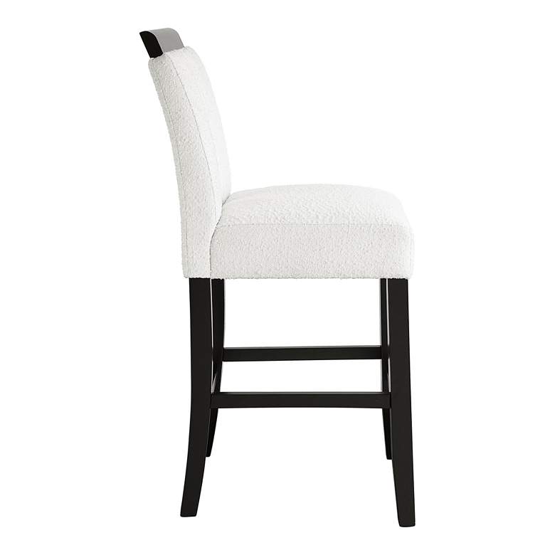 Image 5 Quincie 27" White Boucle Fabric Counter Stools Set of 2 more views