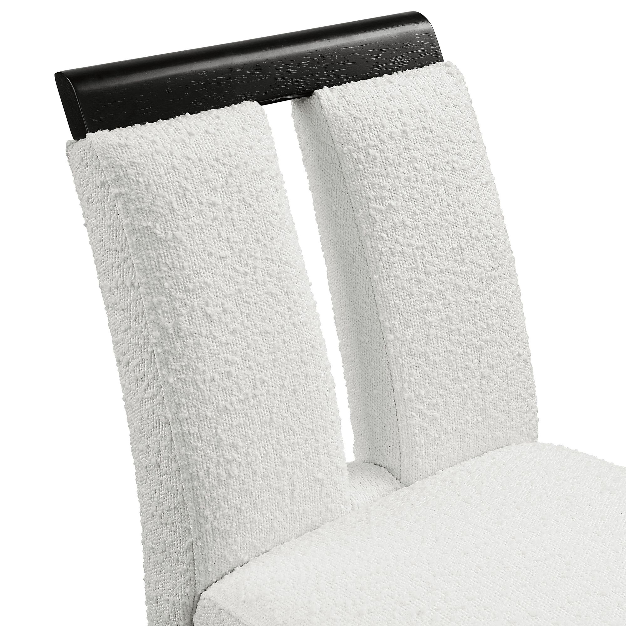 Quincie 27" White Boucle Fabric Counter Stools Set of 2