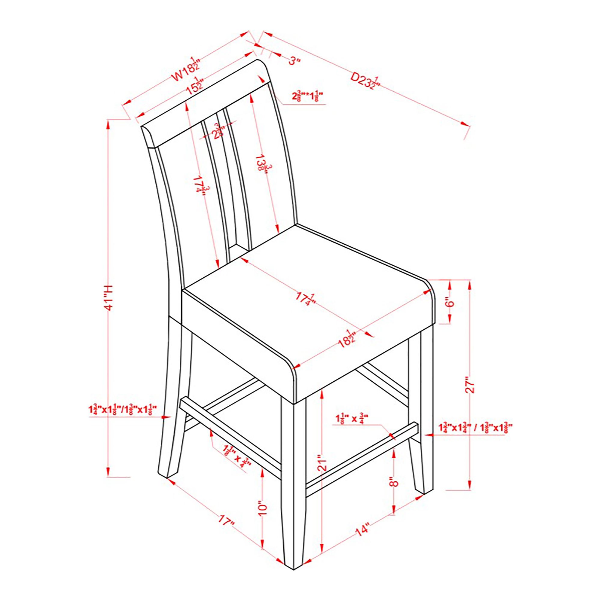 Quincie 27" White Boucle Fabric Counter Stools Set of 2