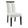 Quincie White Boucle Fabric Side Chairs Set of 2