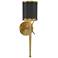 Quincy 18 1/2" High Matte Black Warm Brass Wall Sconce