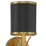 2_Quincy 18 1/2" High Matte Black Warm Brass Wall Sconce more views