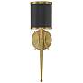 4_Quincy 18 1/2" High Matte Black Warm Brass Wall Sconce more views