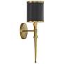 5_Quincy 18 1/2" High Matte Black Warm Brass Wall Sconce more views
