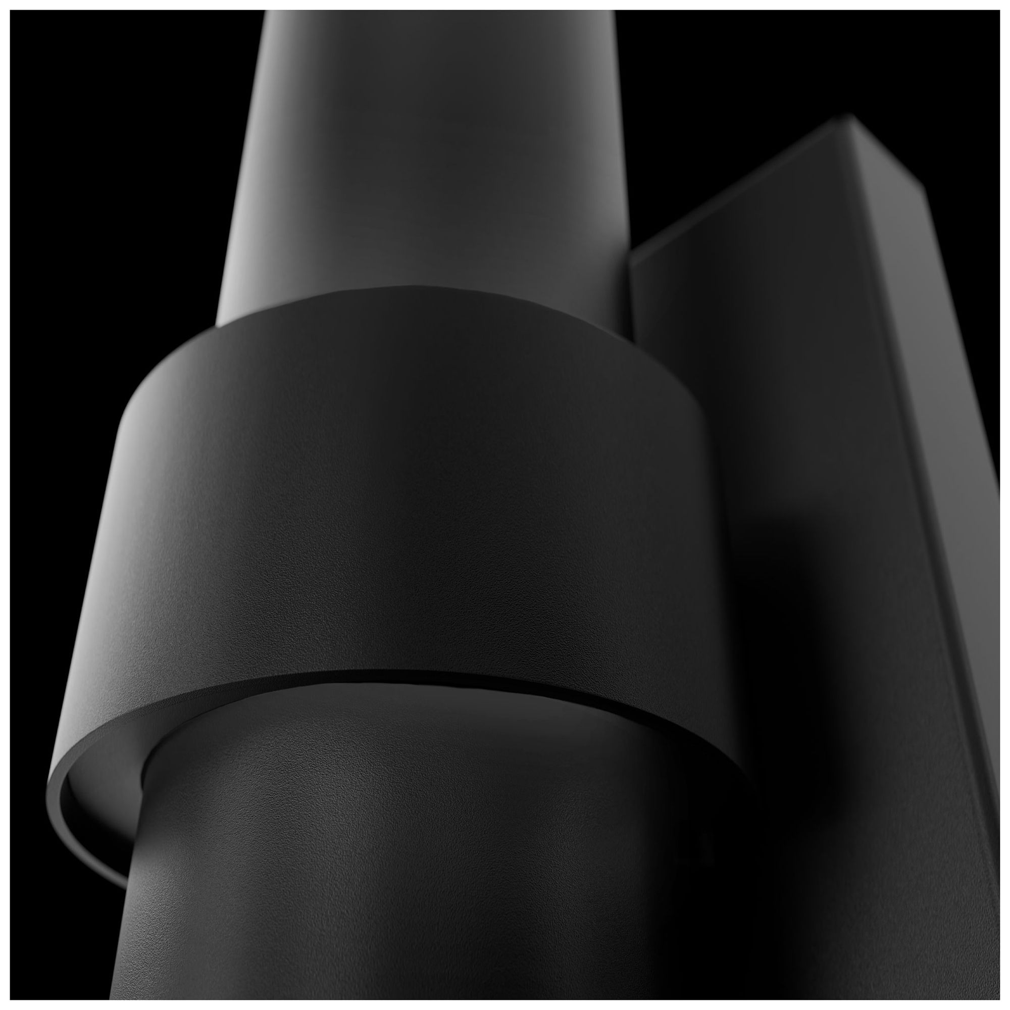 Image 3 Quincy 20"H x 4.5"W 1-Light Outdoor Wall Light in Black more views