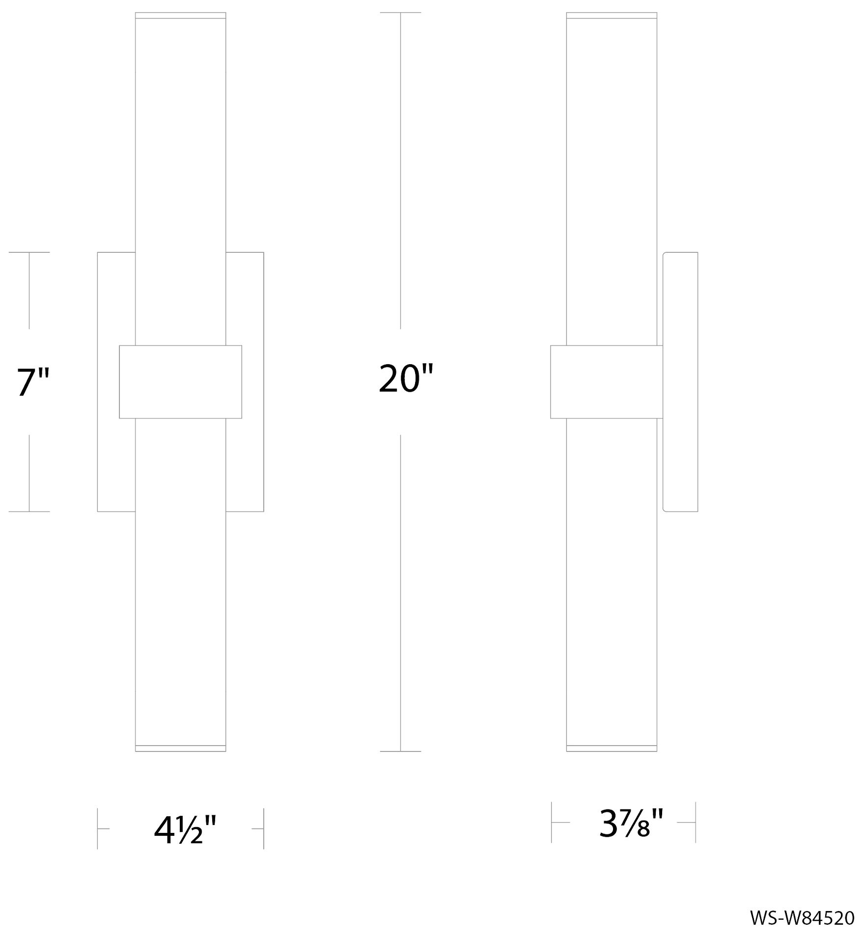 Image 5 Quincy 20"H x 4.5"W 1-Light Outdoor Wall Light in Black more views