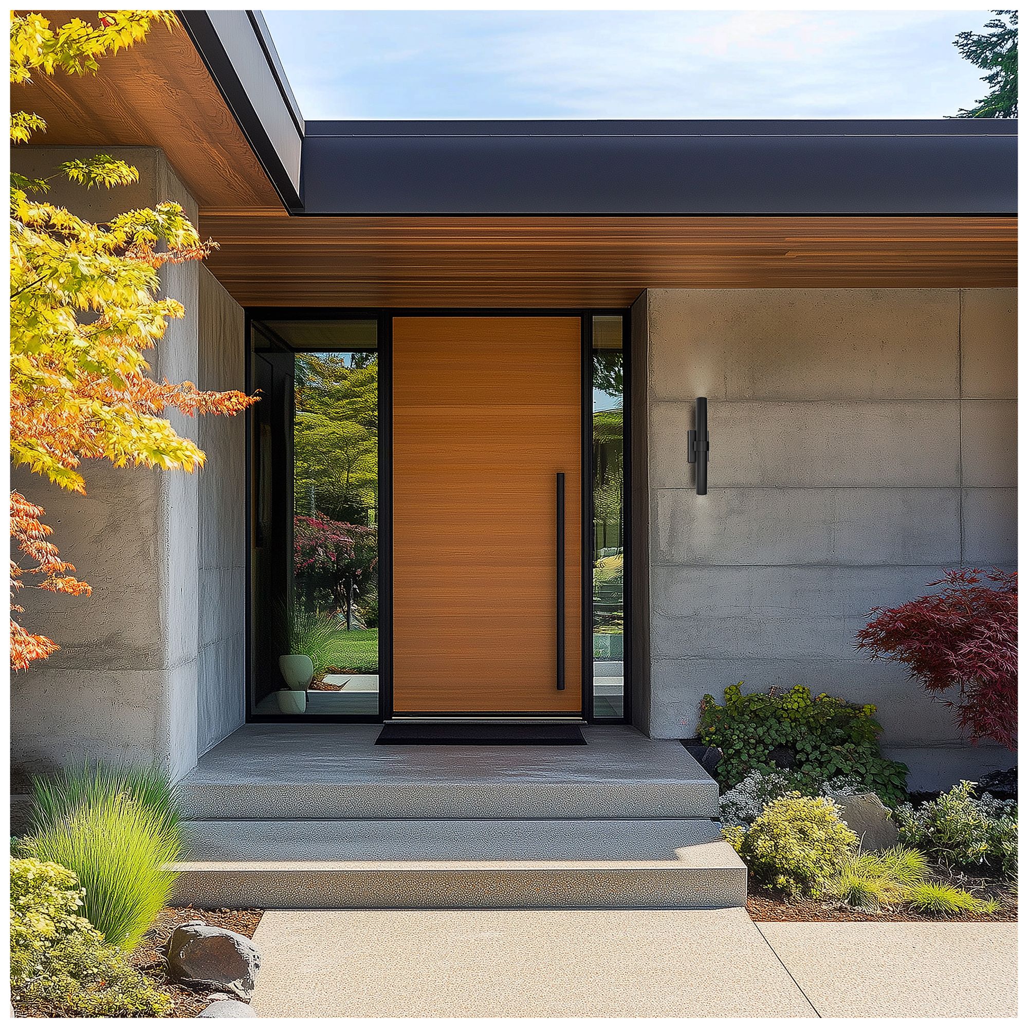 Image 6 Quincy 20"H x 4.5"W 1-Light Outdoor Wall Light in Black more views