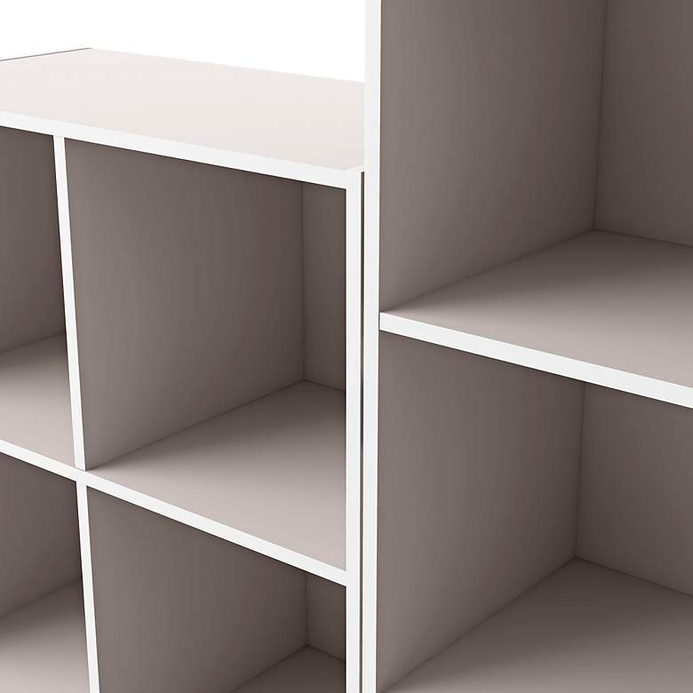 Image 2 Quincy 23 1/2" Wide Greige Wood 2-Shelf Stackable Bookcase more views