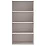2_Quincy 23 1/2" Wide Greige Wood 4-Shelf Stackable Bookcase more views