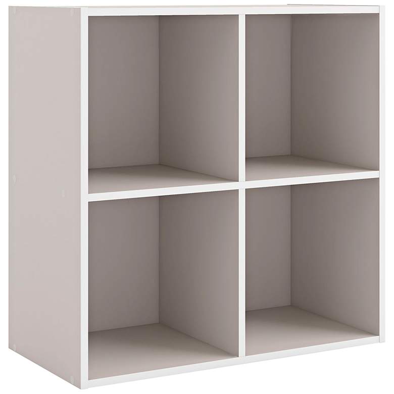 Image 1 Quincy 23 1/2"W Greige 4-Shelf Modular Stackable Bookcase