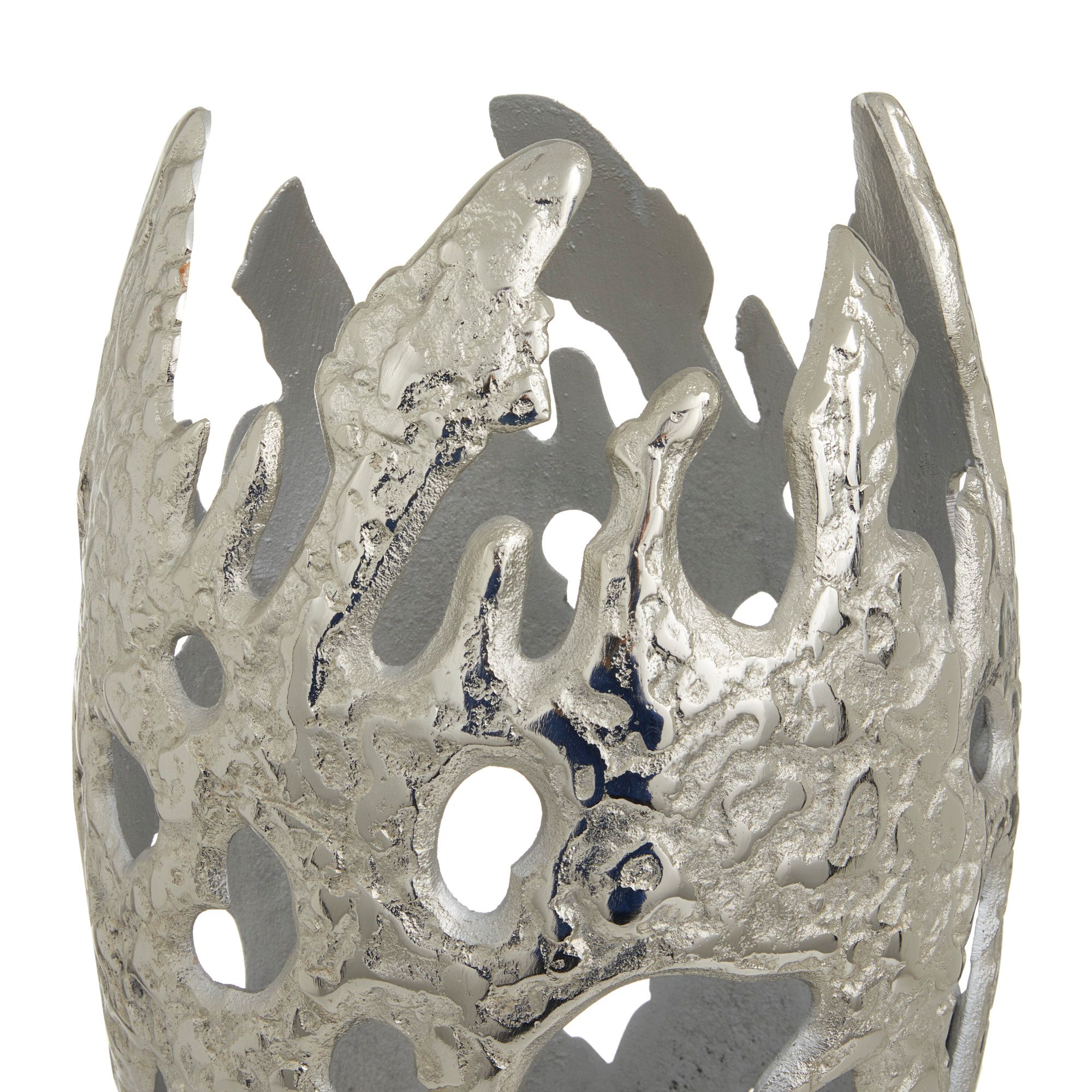 Image 3 Quincy 23" High Polished Silver Metal Sculpture more views