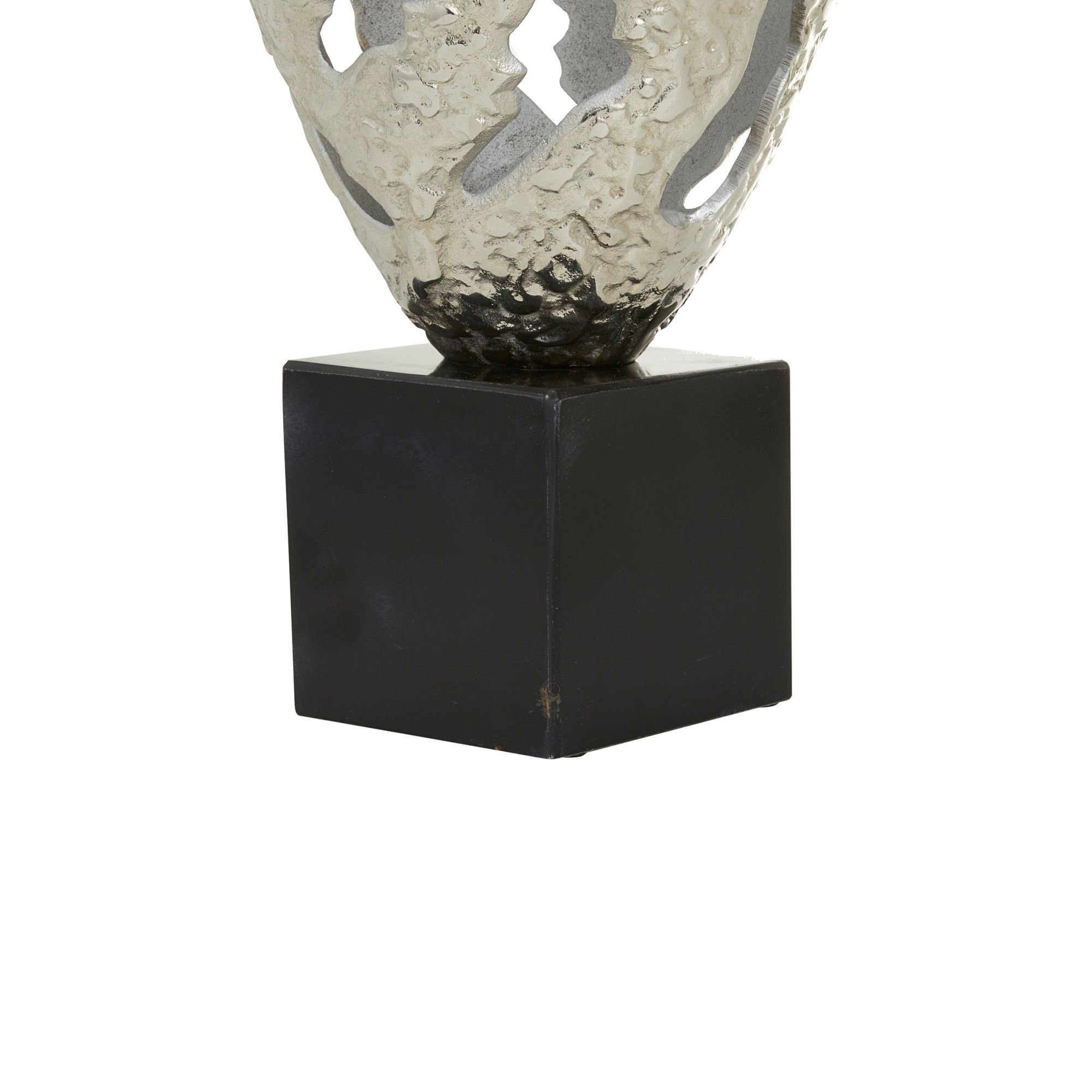 Image 4 Quincy 23" High Polished Silver Metal Sculpture more views