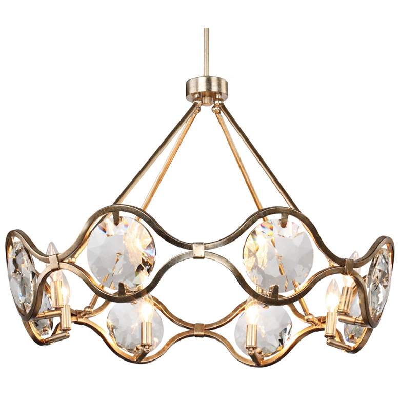 Image 2 Quincy 29 1/2 inch Wide Distressed Twilight 8-Light Chandelier