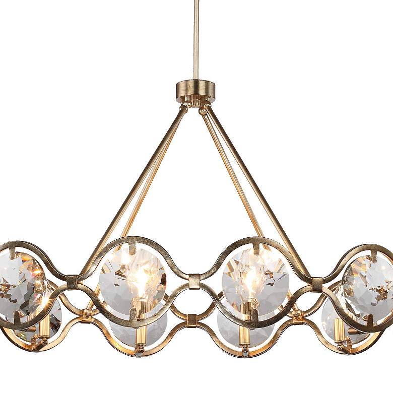 Image 3 Quincy 40 inch Wide Distressed Twilight 10-Light Chandelier more views