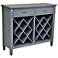 Quincy 44" Wide Pale Gray Wood 2-Drawer Wine Accent Cabinet
