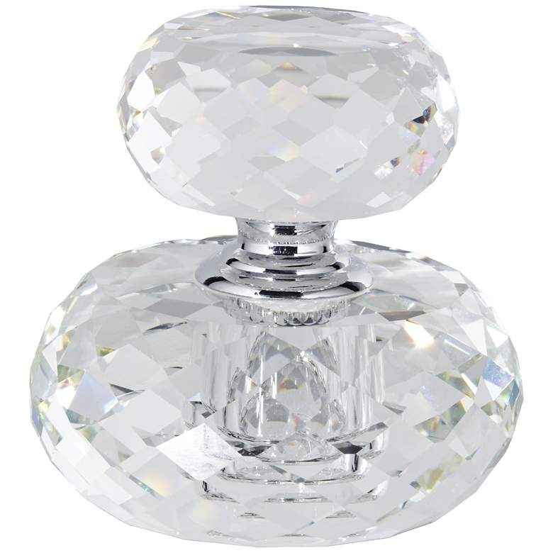 Image 1 Quincy Clear Crystal and Chrome Perfume Bottle