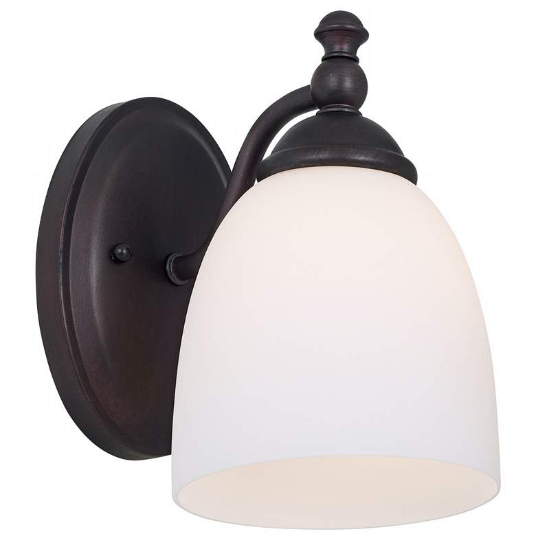 Image 1 Quincy Collection 8 1/2" High Roman Bronze Wall Sconce