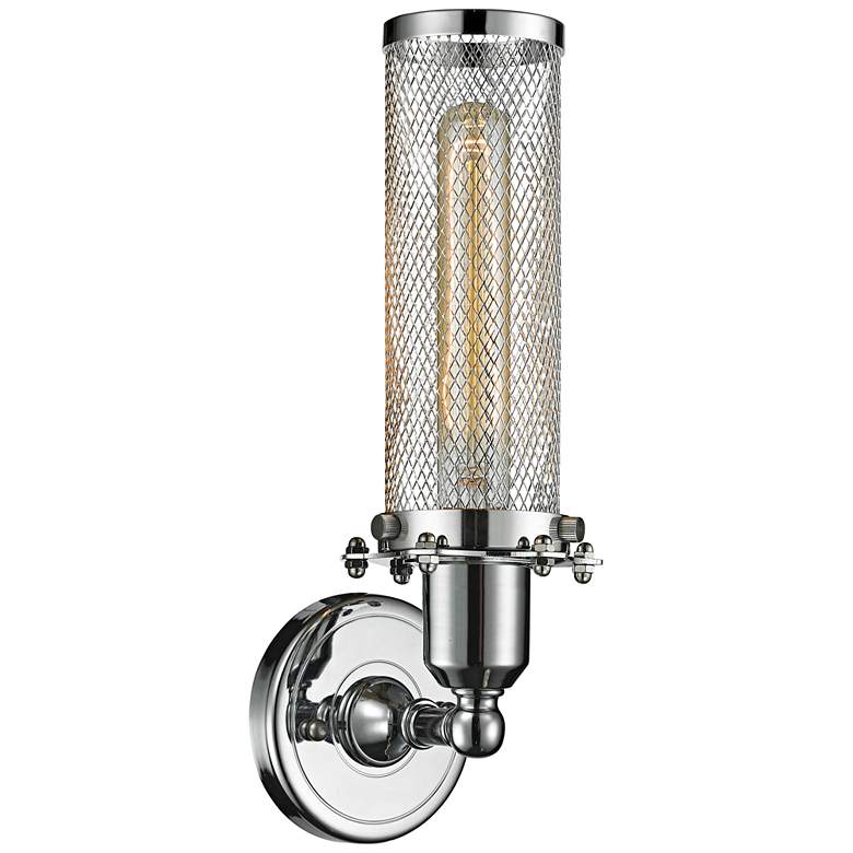 Image 2 Quincy Hall 12" High Polished Chrome T Wall Sconce more views