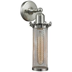 Quincy Hall 12&quot; High Satin Brushed Nickel T Wall Sconce