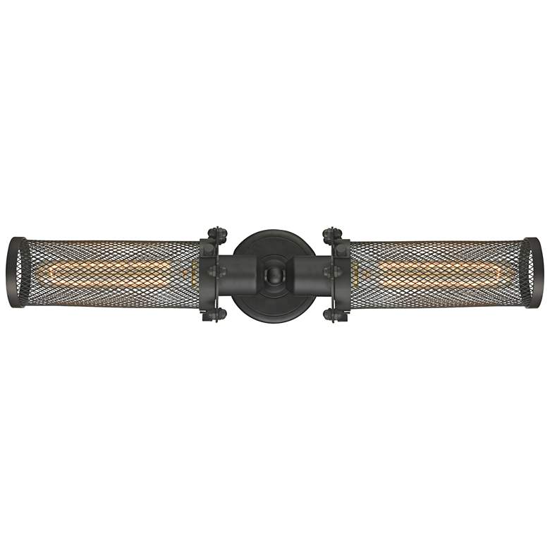 Image 2 Quincy Hall 4" High Bronze 2-Light T Bowtie Wall Sconce