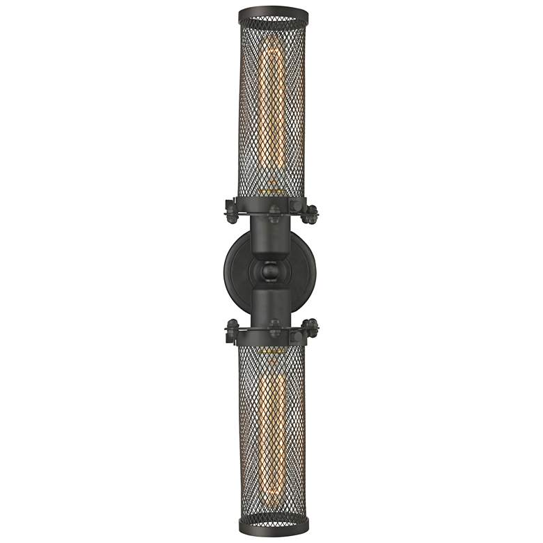 Image 4 Quincy Hall 4" High Bronze 2-Light T Bowtie Wall Sconce more views