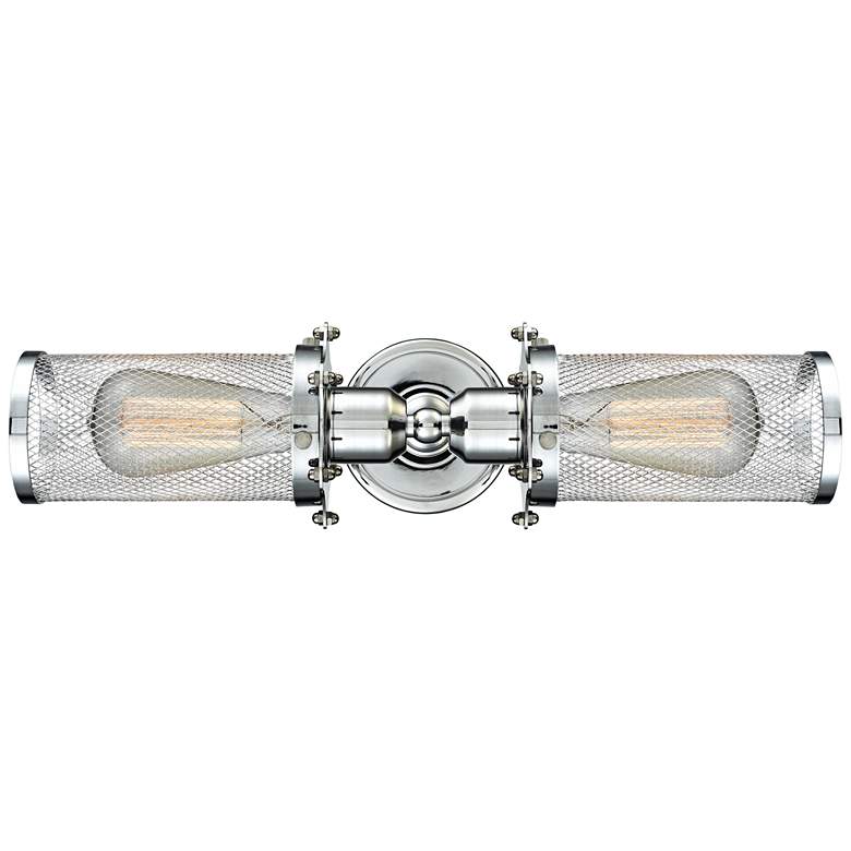Image 1 Quincy Hall 4"H Polished Chrome 2-Light A Bowtie Wall Sconce