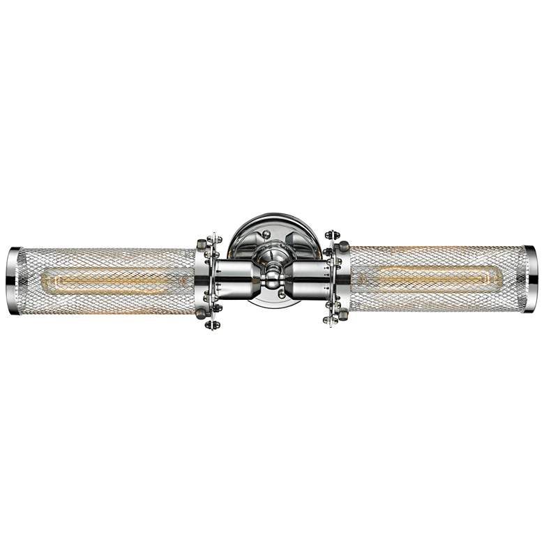 Image 1 Quincy Hall 4 inchH Polished Chrome 2-Light T Bowtie Wall Sconce