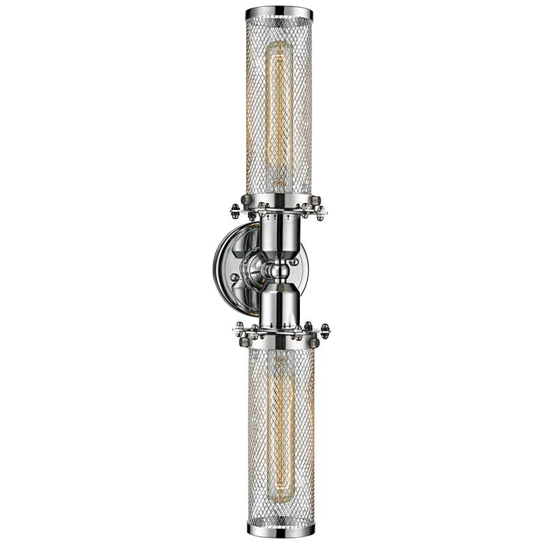 Image 3 Quincy Hall 4"H Polished Chrome 2-Light T Bowtie Wall Sconce more views