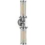 Quincy Hall 4"H Polished Chrome 2-Light T Bowtie Wall Sconce