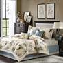 Thumbnail1 of Quincy Khaki Print Cotton Twill King 7-Piece Comforter Set