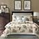 Quincy Khaki Print Queen 7-Piece Comforter Set
