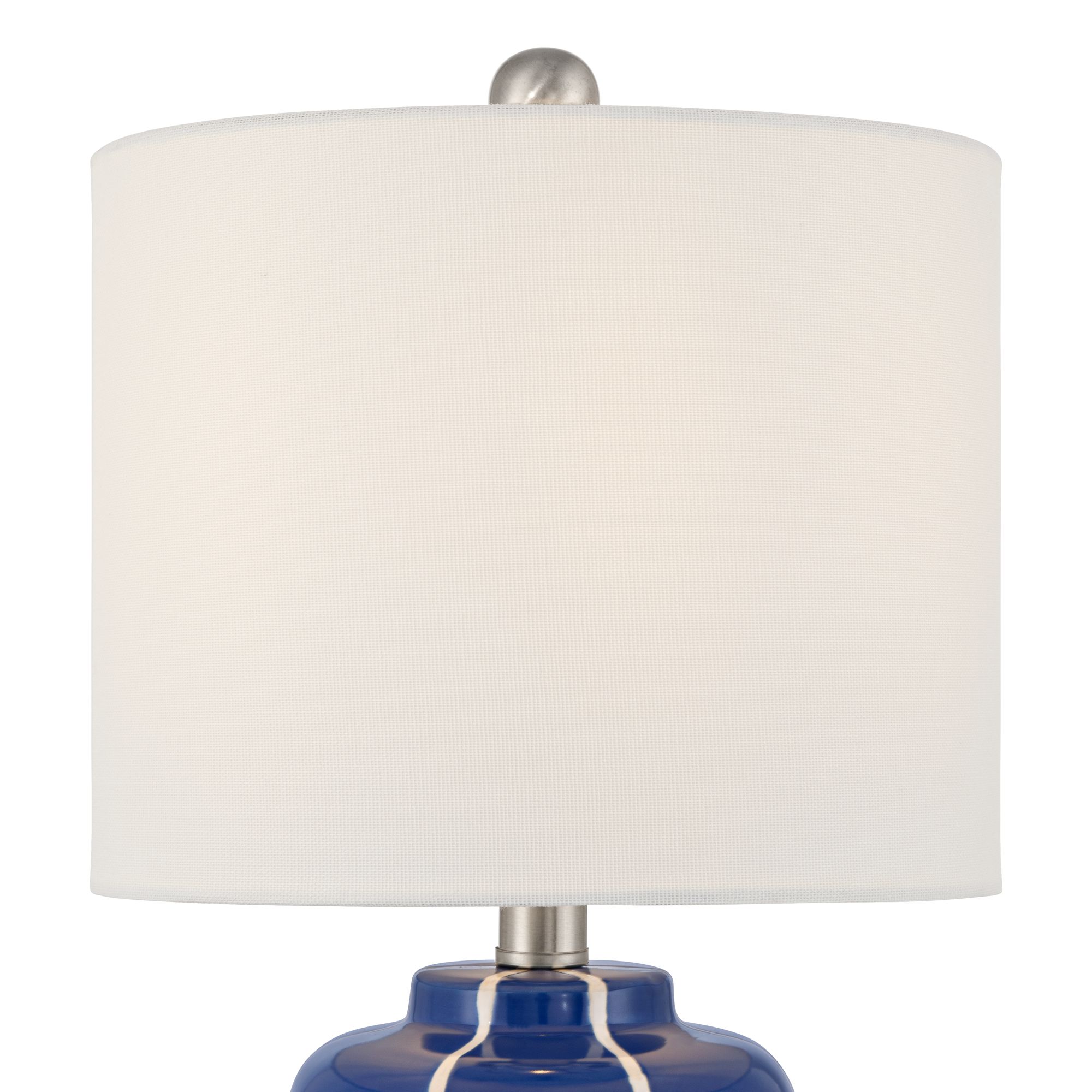 Image 4 Quinn 18" High Blue and White Ceramic Table Lamp more views
