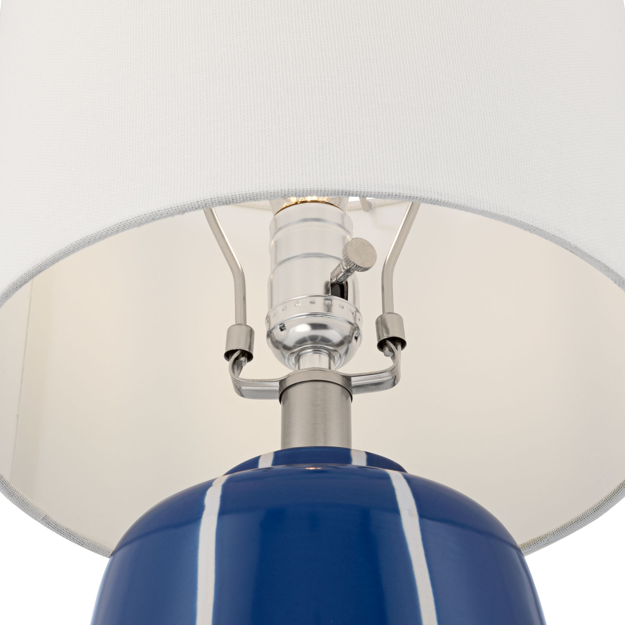Image 5 Quinn 18" High Blue and White Ceramic Table Lamp with Tabletop Dimmer more views