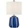 Quinn 18" High Blue and White Ceramic Table Lamp