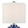 4_Quinn 18" High Blue and White Ceramic Table Lamp more views