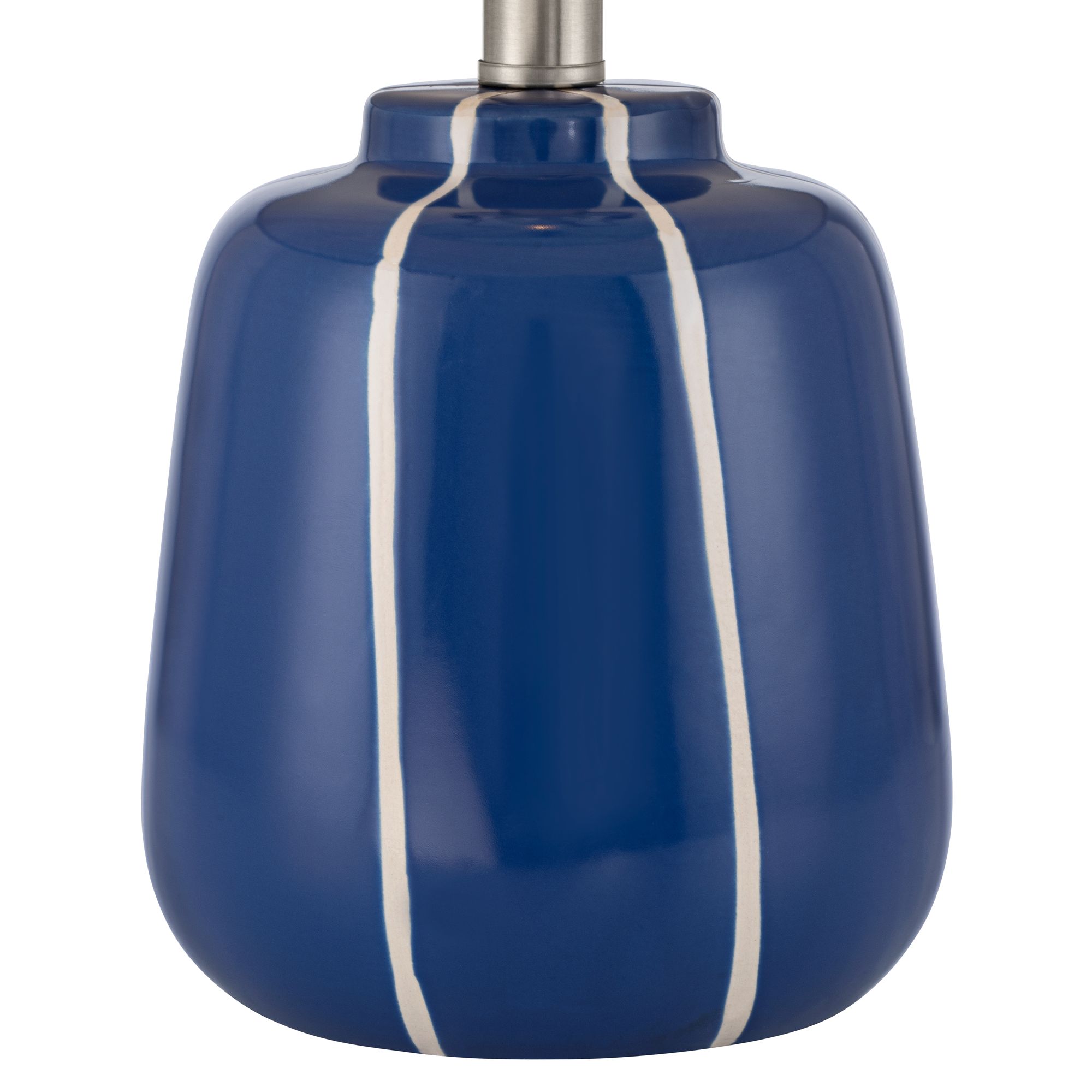 Image 7 Quinn 18" High Blue and White Ceramic Table Lamp more views