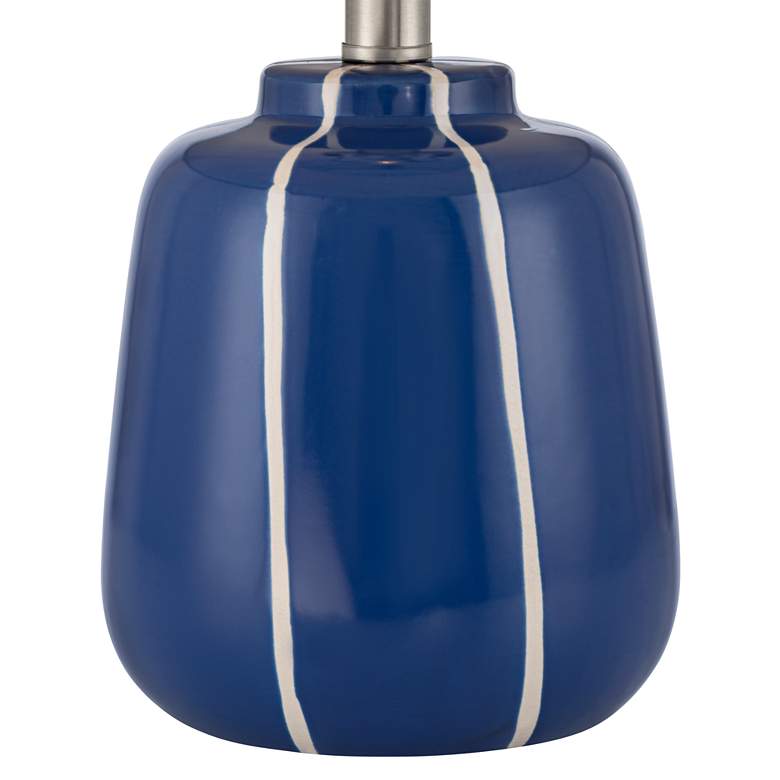 Image 7 Quinn 18" High Blue and White Ceramic Table Lamp more views