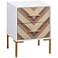 Quinn 19" Wide White 2-Drawer Wood Side Table