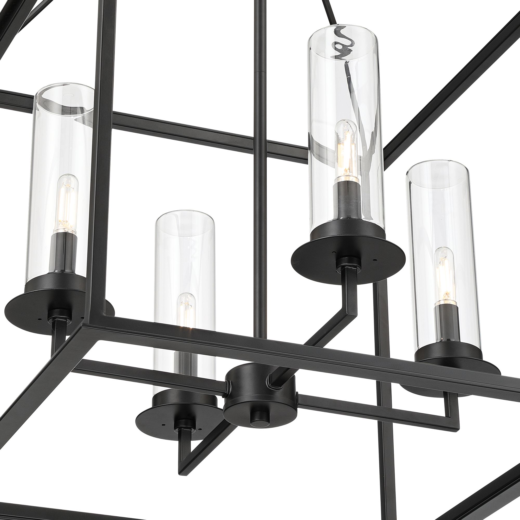 Image 5 Quinn 29" High Black Rustic Modern 4-Light Outdoor Hanging Light more views