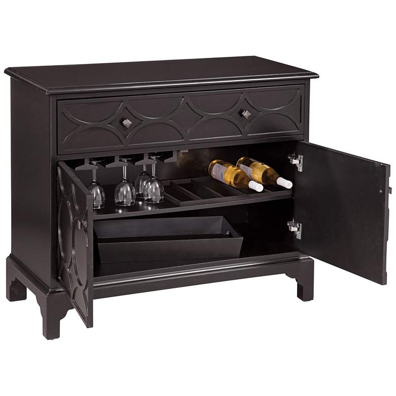 Image 1 Quinn 40 inch Wide Black Wood Hospitality Bar Cabinet