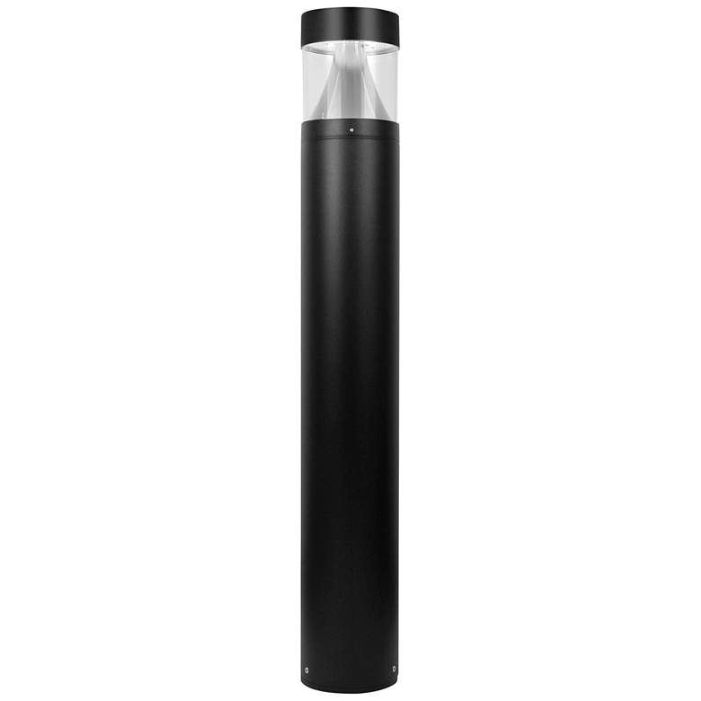 Image 1 Quinn 42 inch High Black Round LED Bollard Light