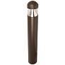 Quinn 42" High Dark Bronze Round Dome LED Bollard Light